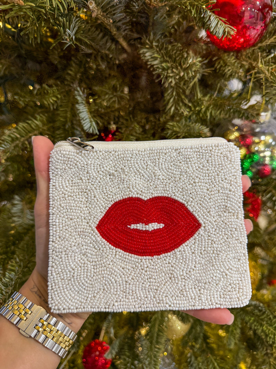 RED LIPS COIN BAG