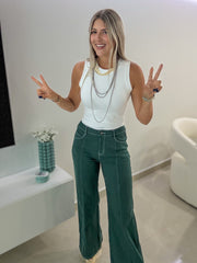 *PRE-ORDERS ARE FINAL SALE* HUNTER GREEN STRETCHY PANTS