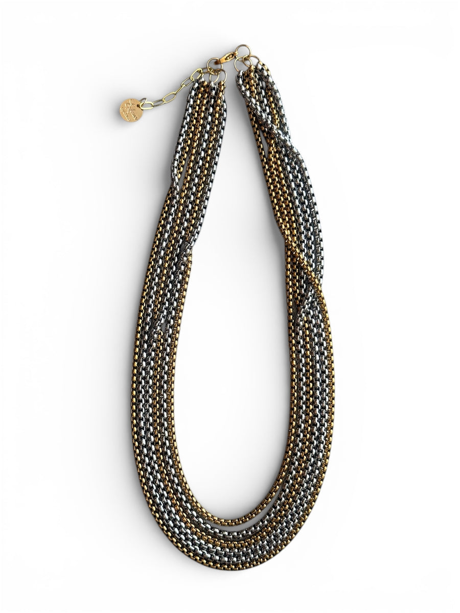 GOLD & SILVER 6-LAYER NECKLACE COLLAB