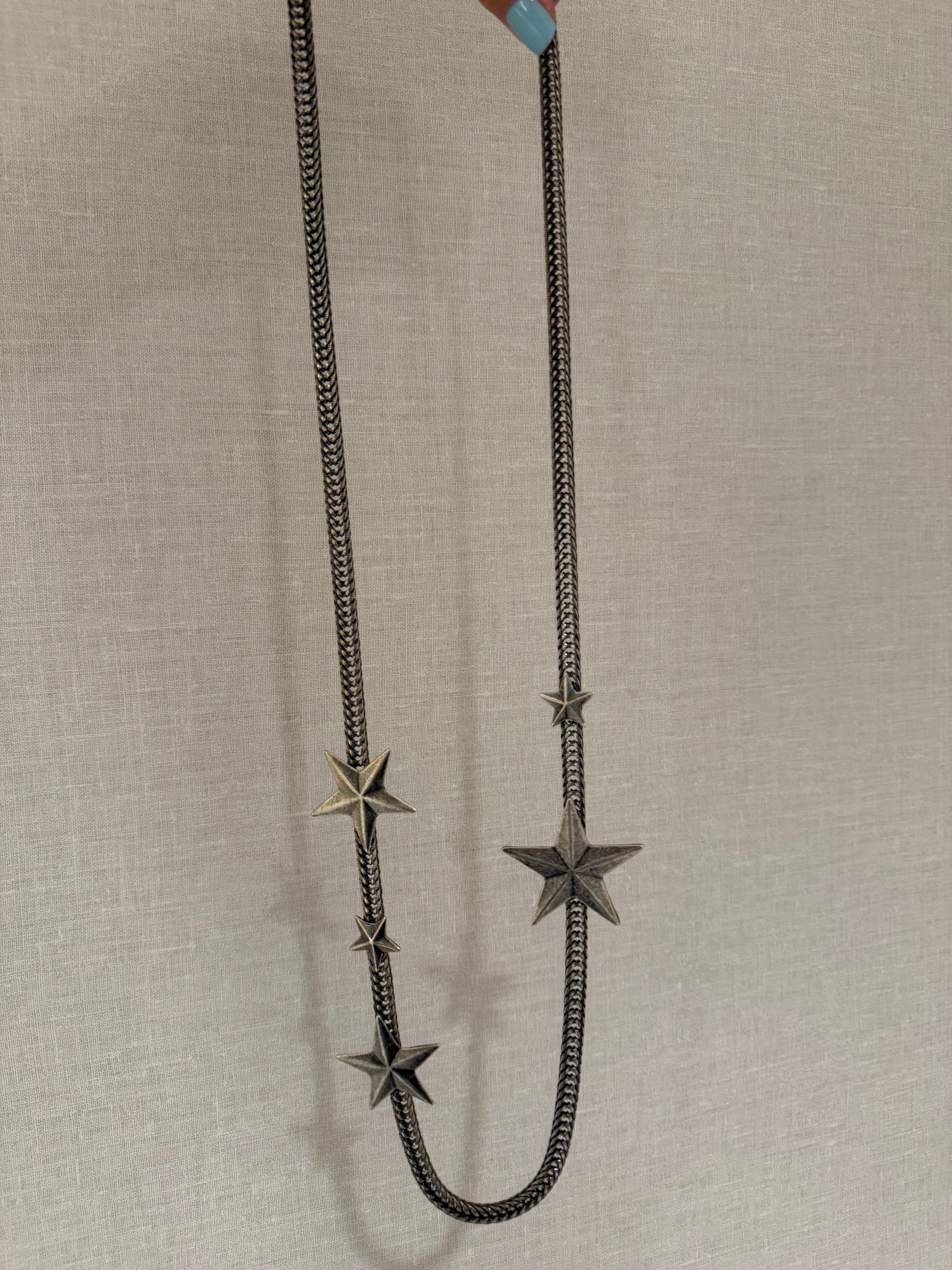 SILVER OKLAHOMA STAR NECKLACE