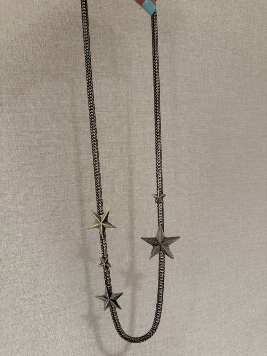 SILVER OKLAHOMA STAR NECKLACE