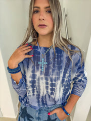 BLUE SHADES KNITTED SWEATER