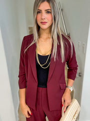 BURGUNDY BLAZER