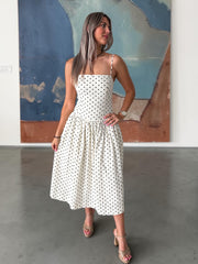 POLKA DOT MIDI DRESS