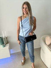 DENIM STRETCHY BARREL JEANS