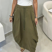 OLIVE CARGO SKIRT