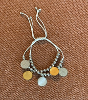 TWO TONE PADRE NUESTRO ADJUSTABLE BRACELET