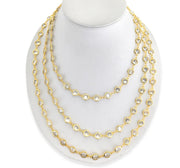 60" GOLD 8mm CUBIC ZIRCONIA ENDLESS NECKLACE