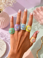 JACCI RING IN ENAMEL COLORS