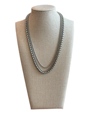 SILVER 3-LAYER NECKLACE COLLAB