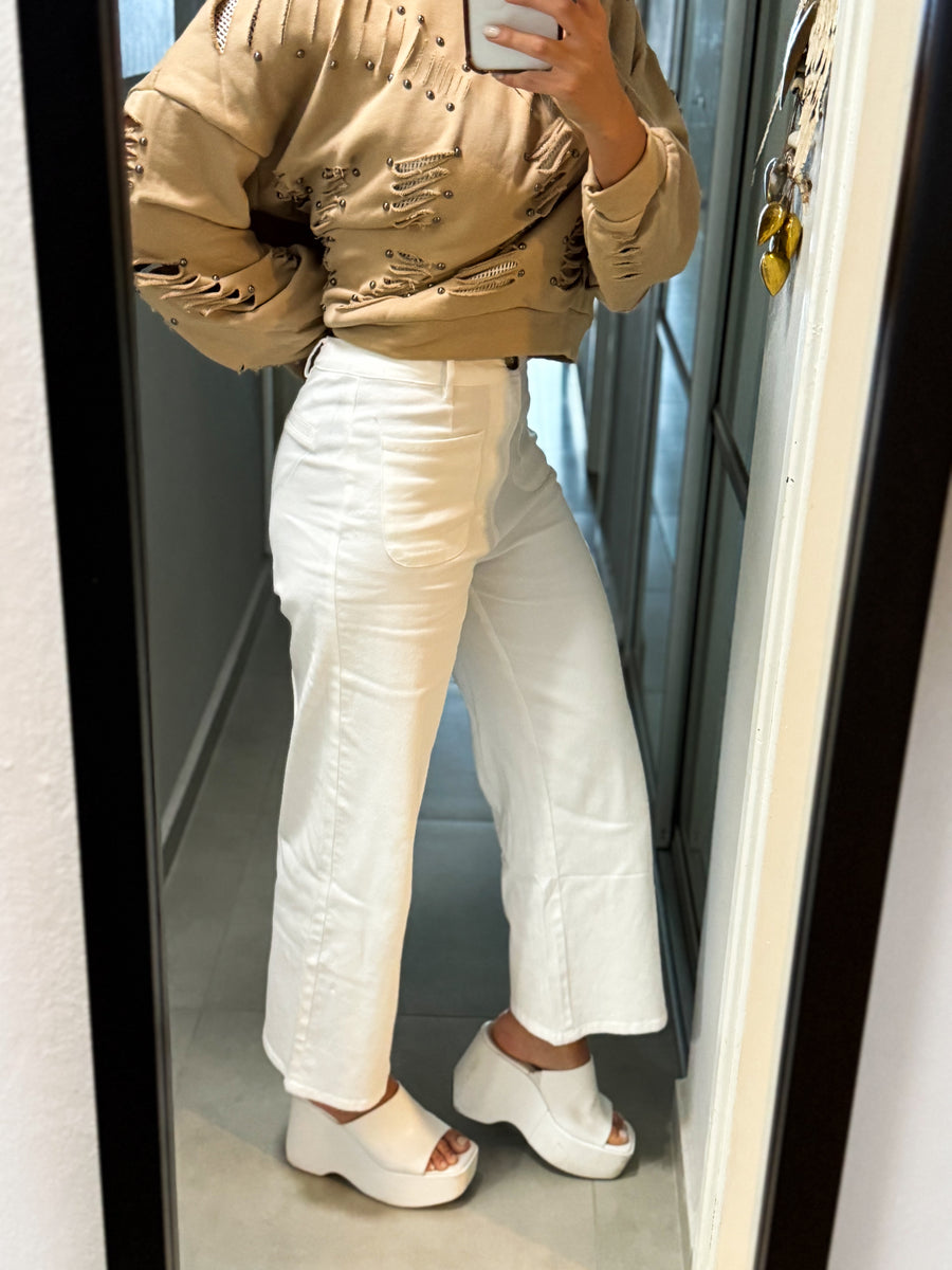 OFF WHITE ANKLE PANTS