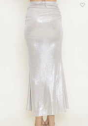 CHAMPAGNE LUREX SKIRT