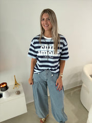 BLUE STRIPED CLUB AMOUR TSHIRT