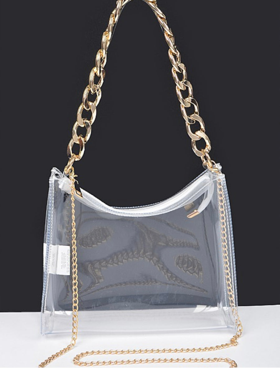 TRANSPARENT CHAIN BAG