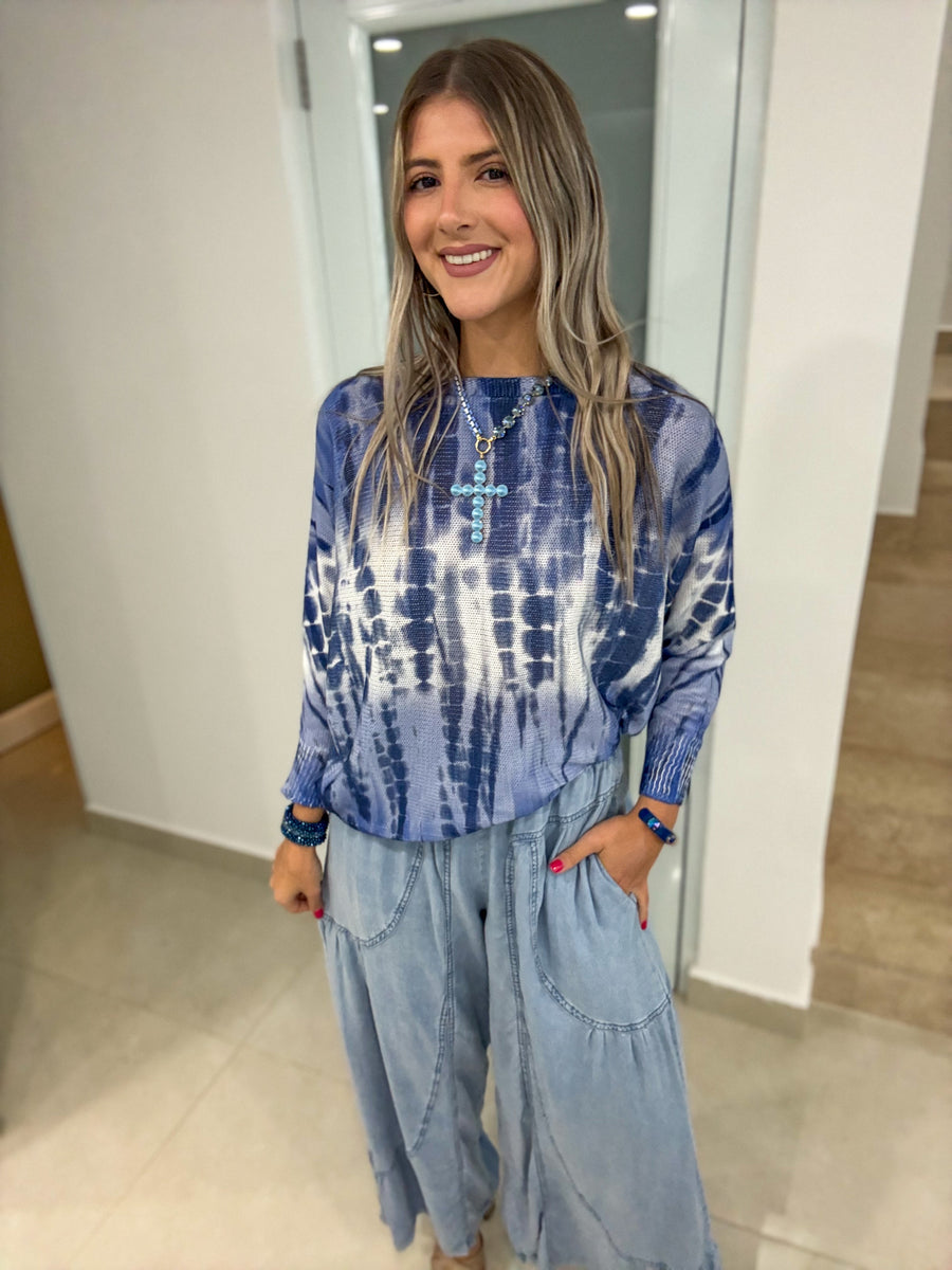 BLUE SHADES KNITTED SWEATER