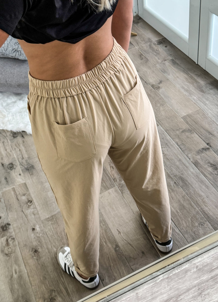 KHAKI STRETCHY PANTS