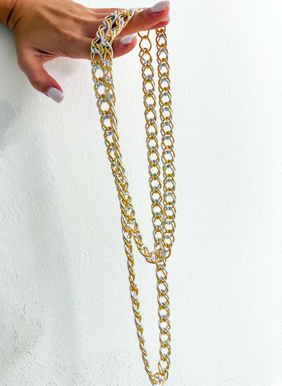 TWO TONE ALUMINUM NECKLACE