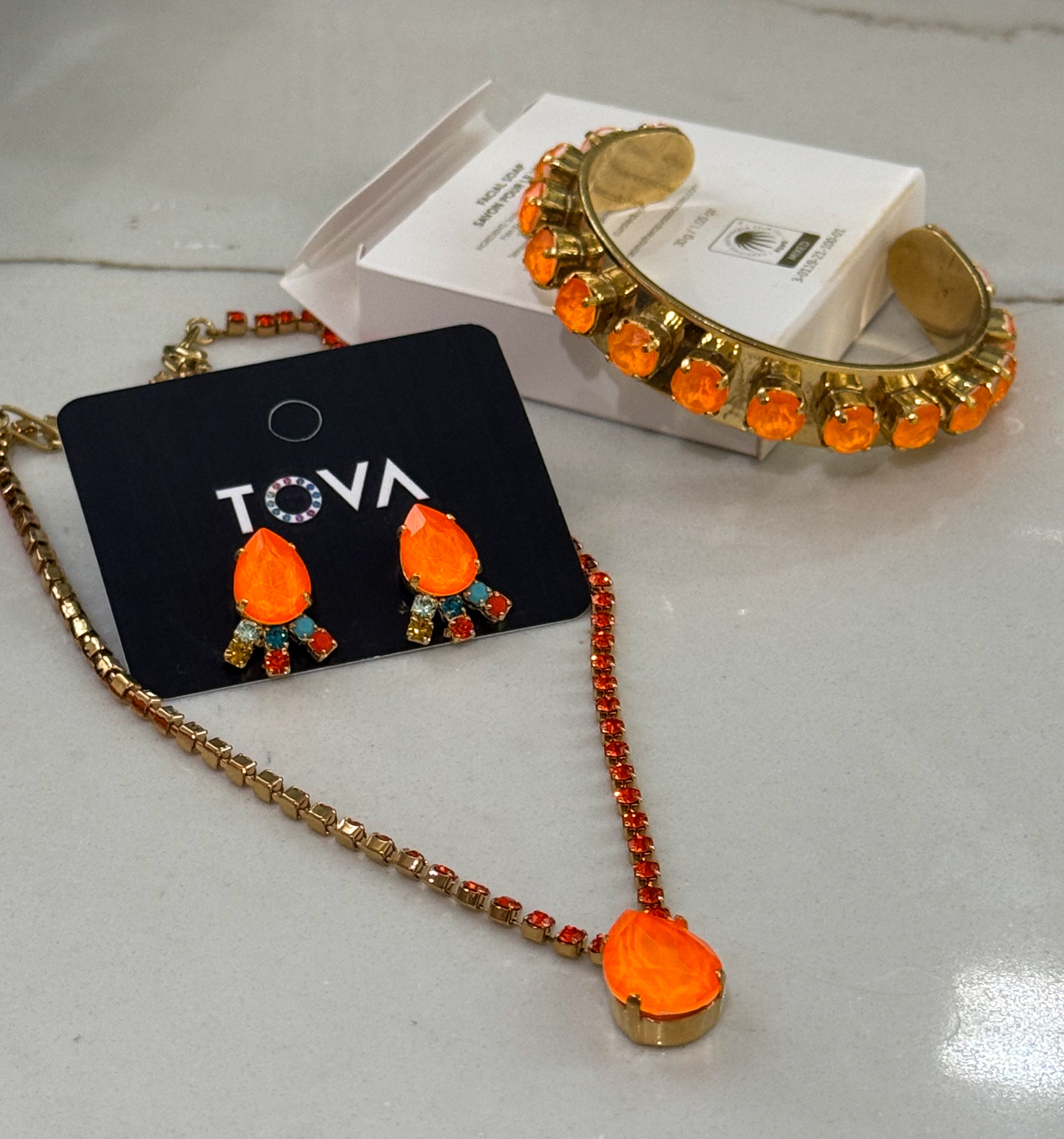 NEON ORANGE CUFF BRACELET