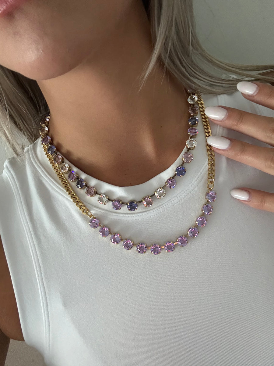 OAKLAND NECKLACE IN VIOLET UNFOILED MIX