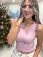 PINK BASIC MID-LENGTH TOP