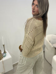 GOLD LUREX KNITTED BLOUSE