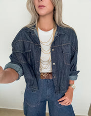 DARK DENIM STRETCHY JACKET