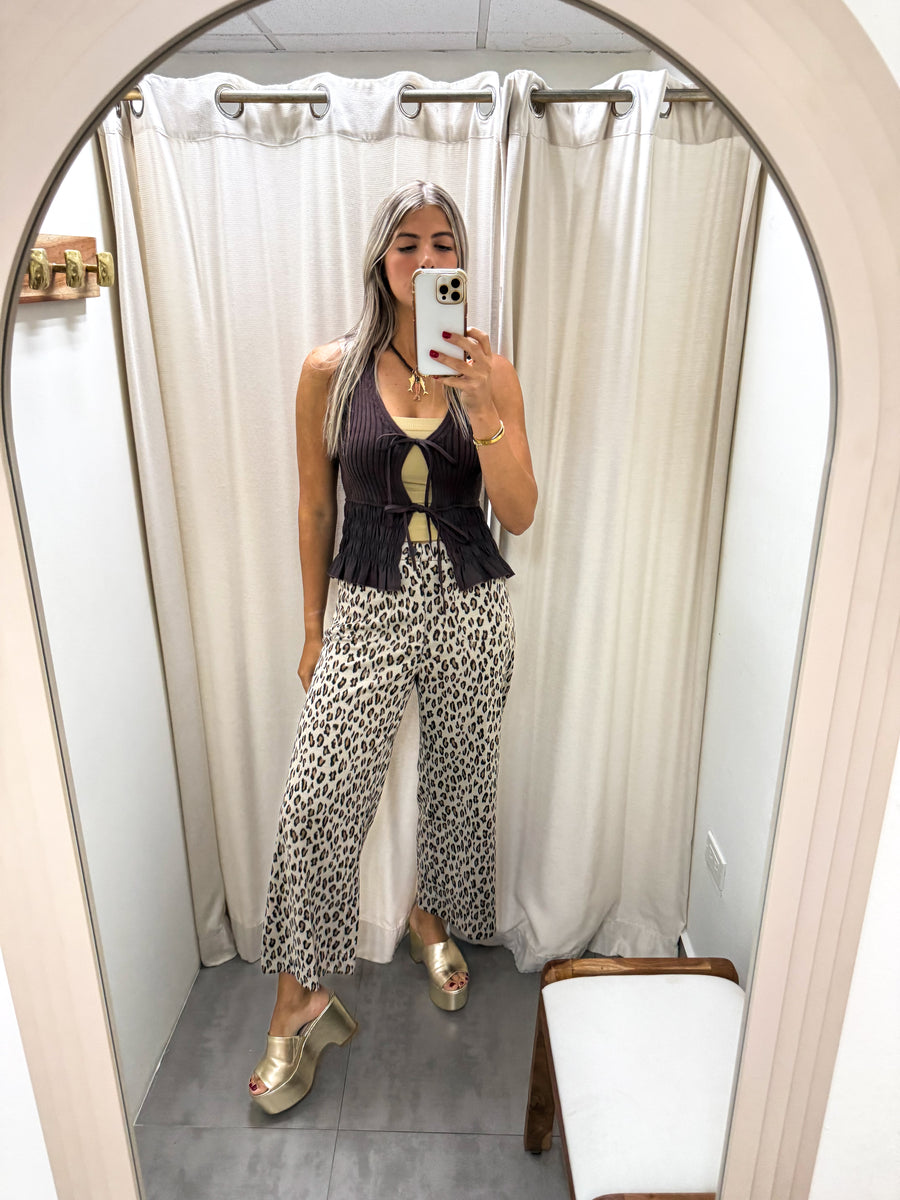 LEOPARD PRINT PANTS