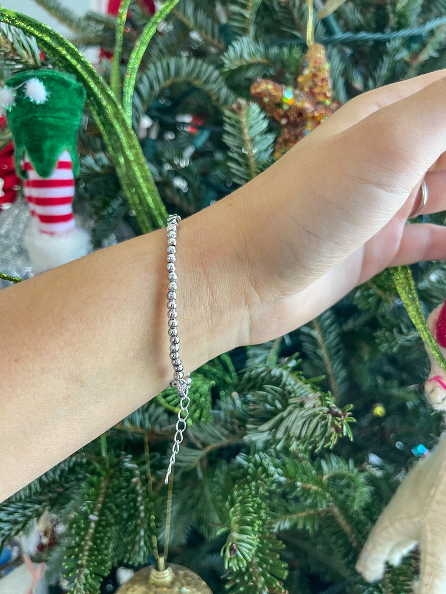 SILVER BEADED BRACELET