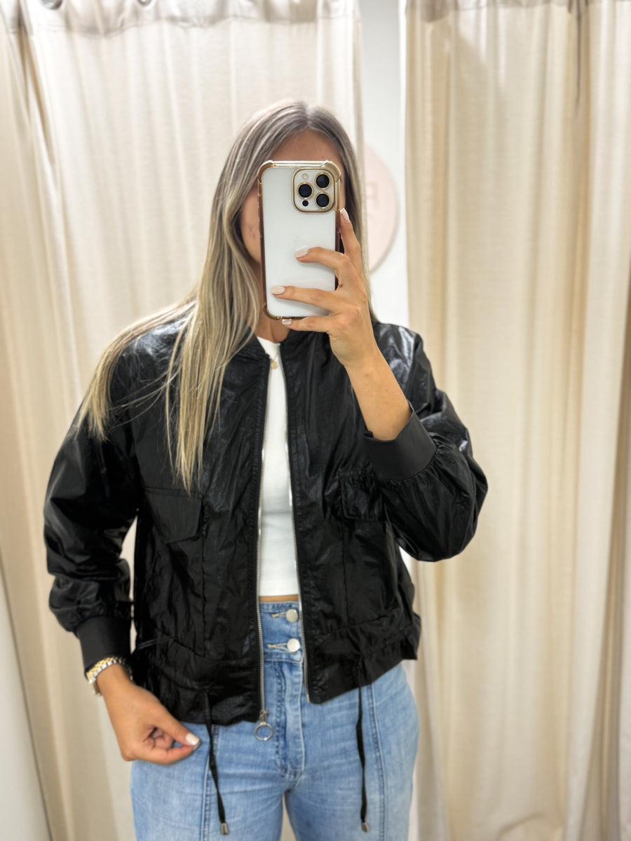 BLACK METALLIC JACKET