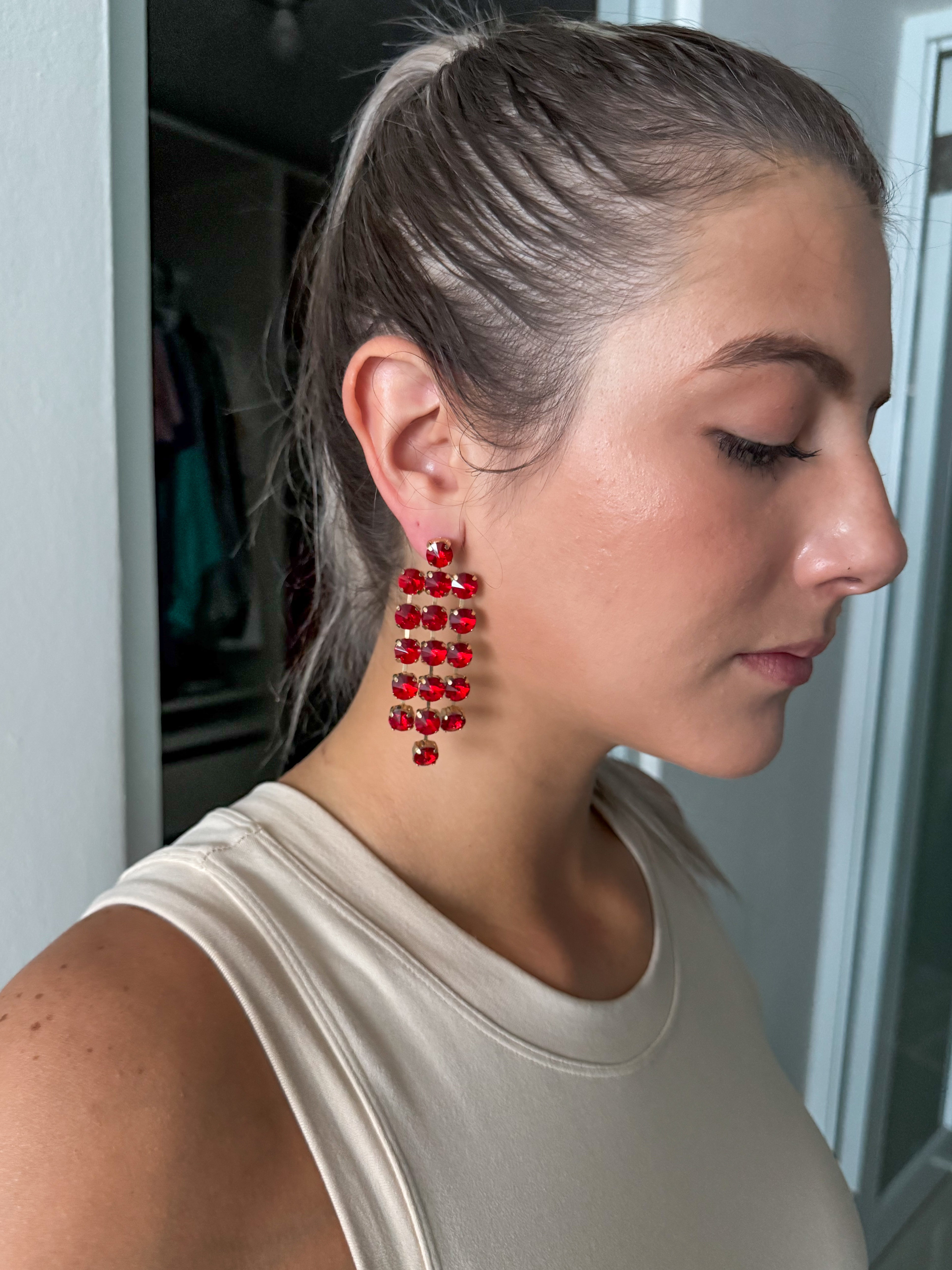 FANCY RHINESTONES EARRINGS