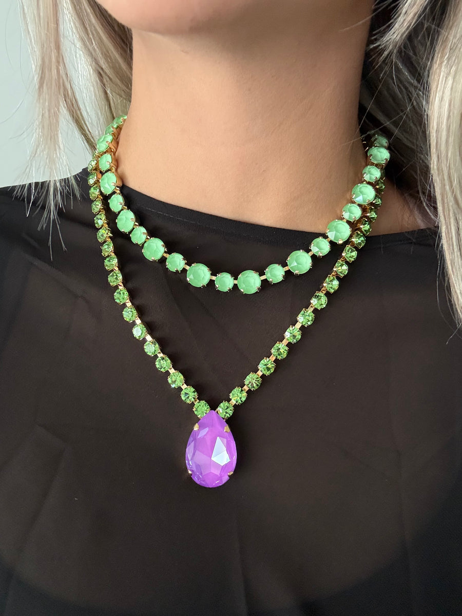 SWAROVSKI CRYSTAL MAGNETIC CLASP NECKLACE