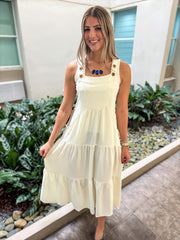IVORY OVERALL DRESS