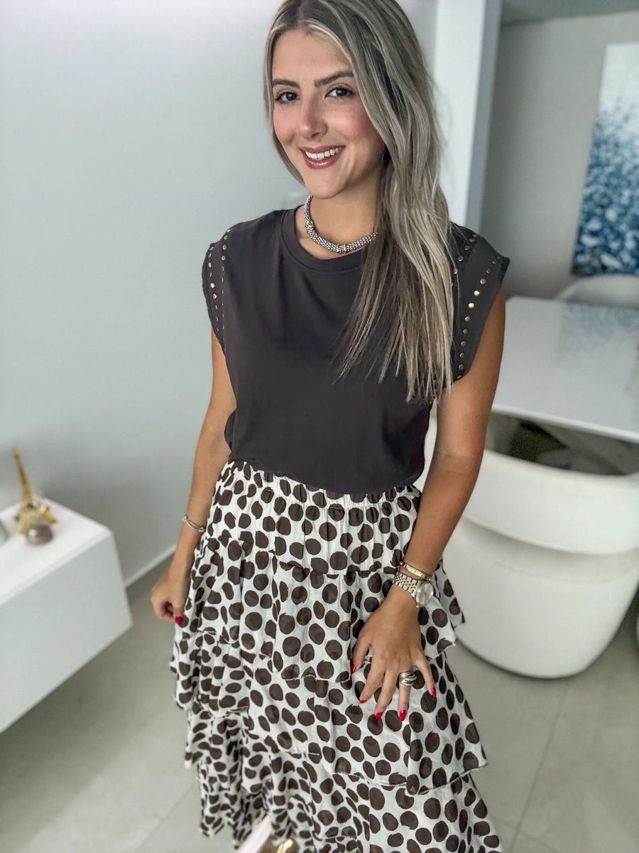 STUDDED TEE