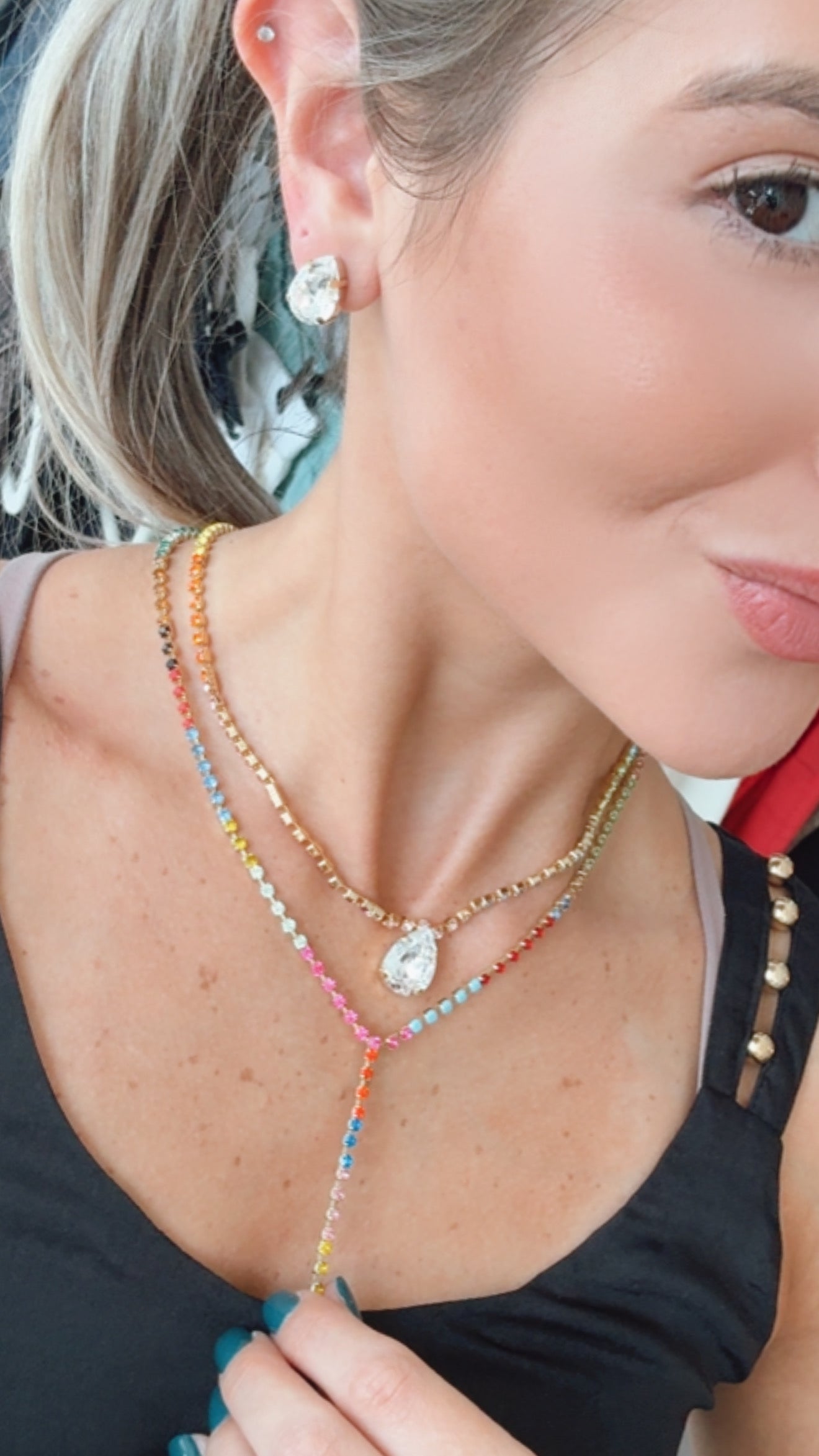 LUMI STUDS IN CLEAR