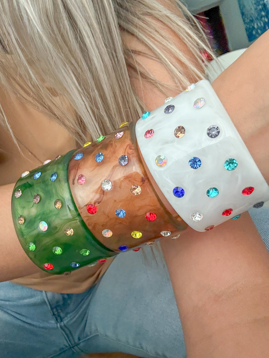 RESIN MULTICOLOR CUFF BRACELET