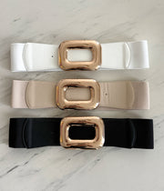 RECTANGULAR BUCKLE ELASTIC BELT