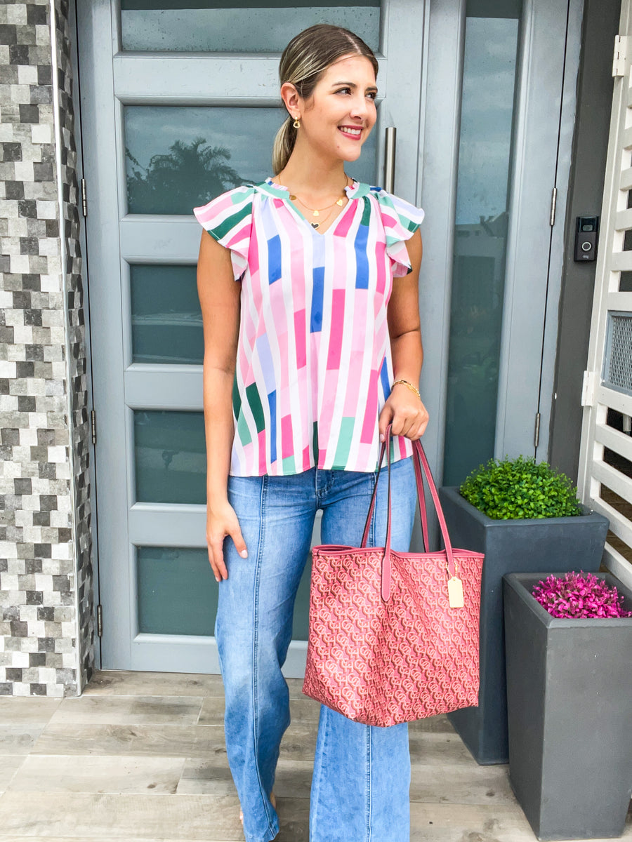 PINK PRINTED BLOUSE