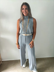 BLUE TOP & PANT SET