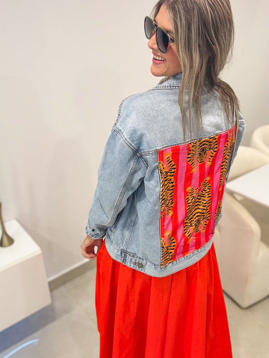 ORANGE MIDI SKIRT