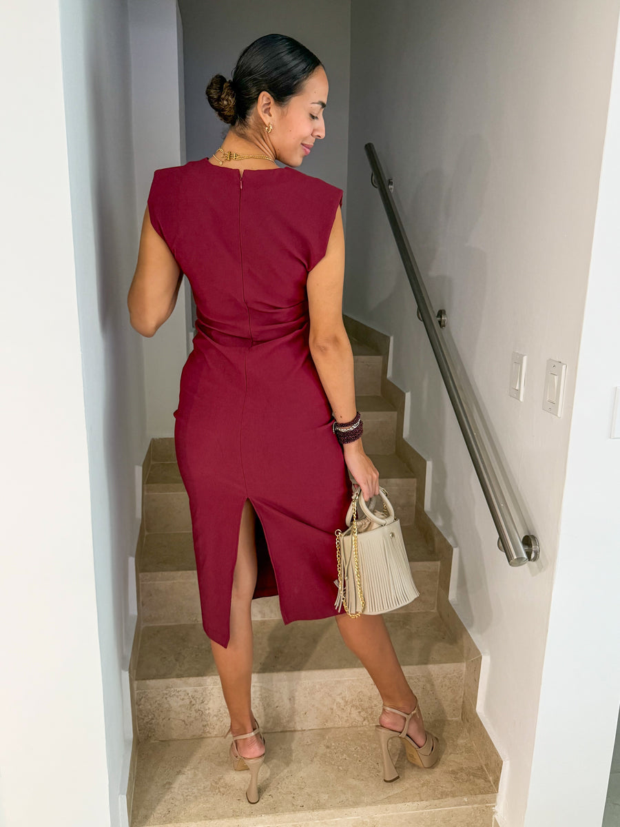 WINE CLASSY MIDI DRES