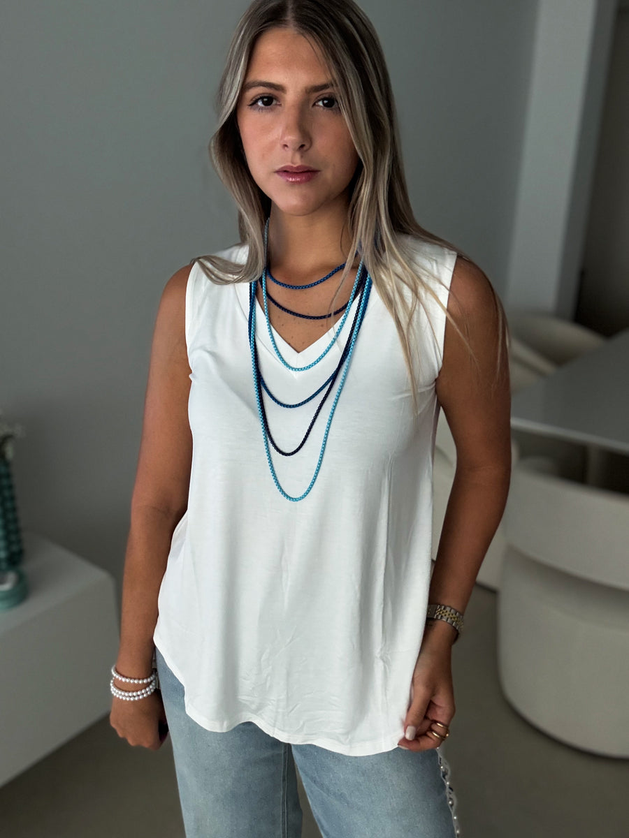 V-NECK SOFT TANK TOPS