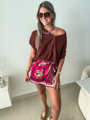 TIGER SHORT PRINTED SKIRT
