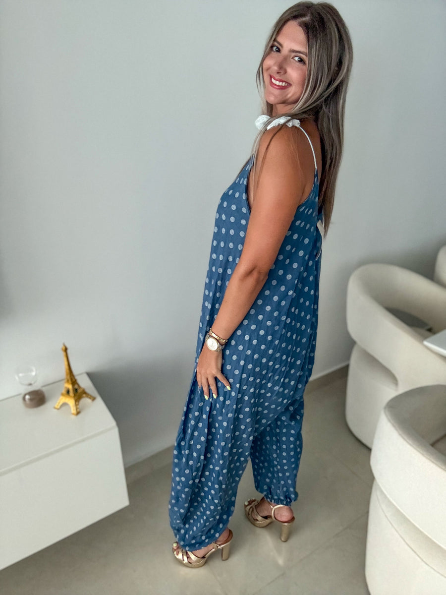 POLKA DOT TENCEL JUMPSUIT
