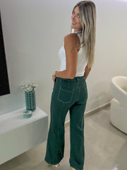 *PRE-ORDERS ARE FINAL SALE* HUNTER GREEN STRETCHY PANTS