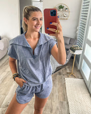 DENIM BLUE MINERAL WASHED SET