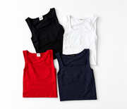 SQUARE NECK BASIC TOPS