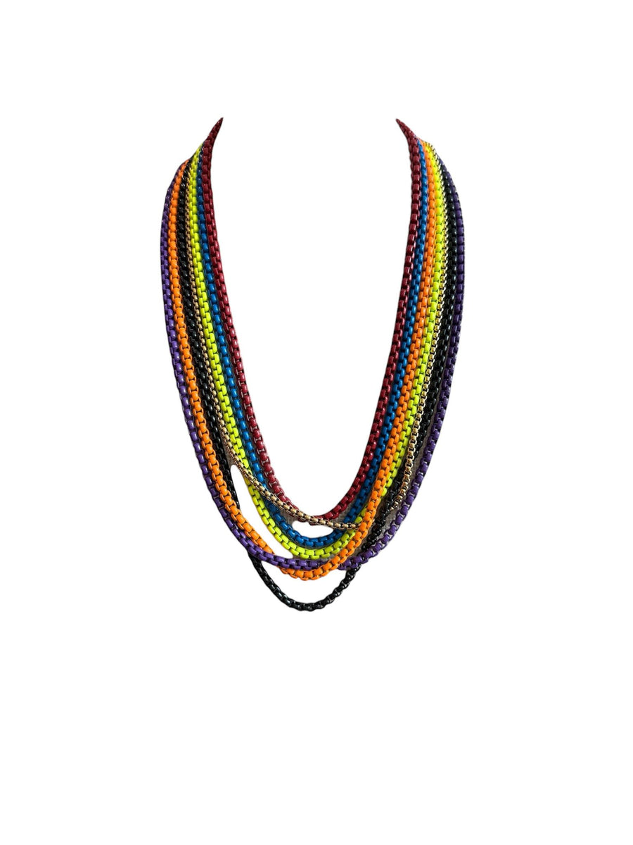 MULTICOLOR 7-LAYER NECKLACE COLLAB