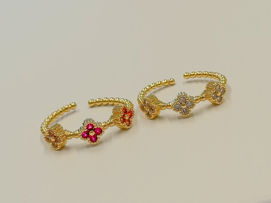 CLOVER ADJUSTABLE RING