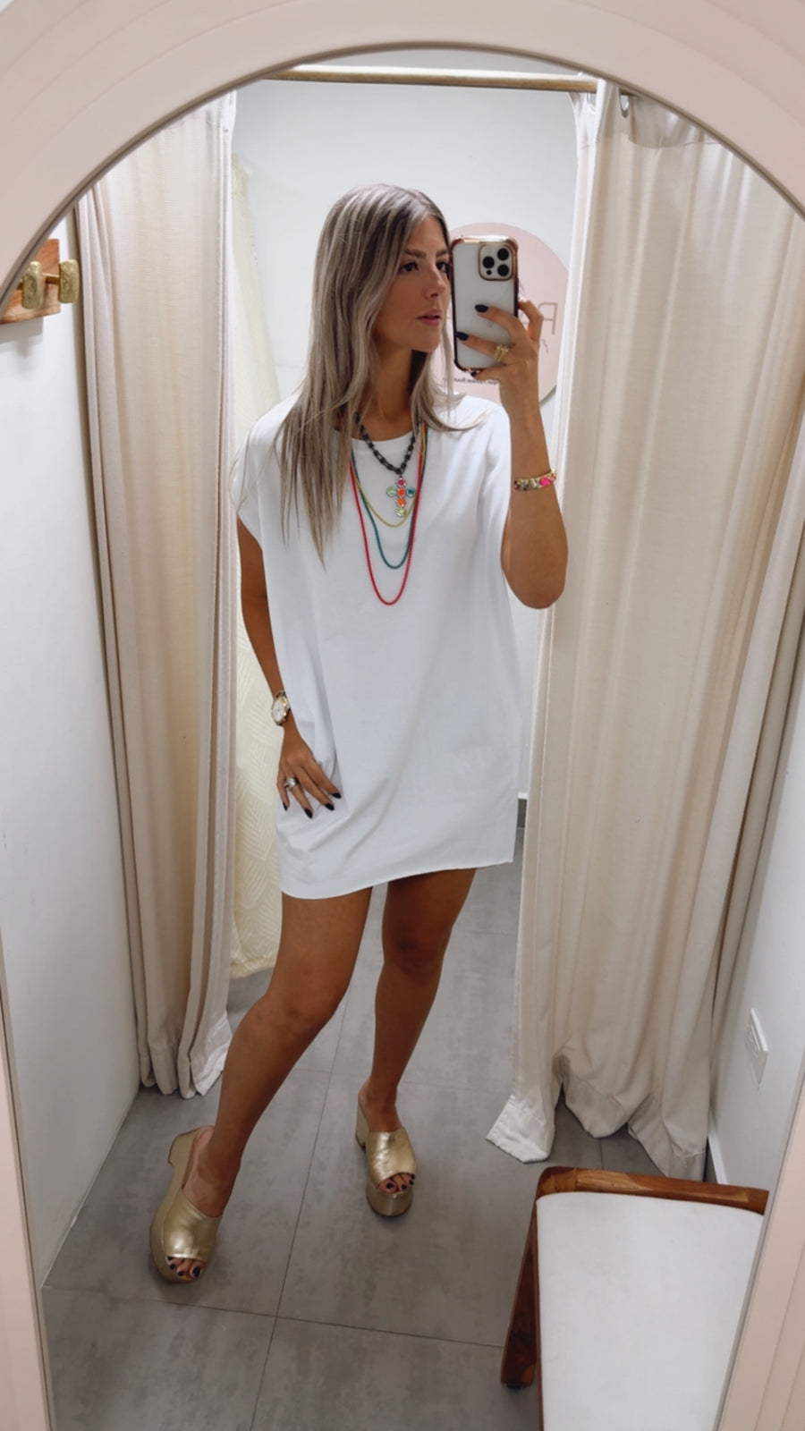 BASIC T-SHIRT HIGH LOW DRESSES