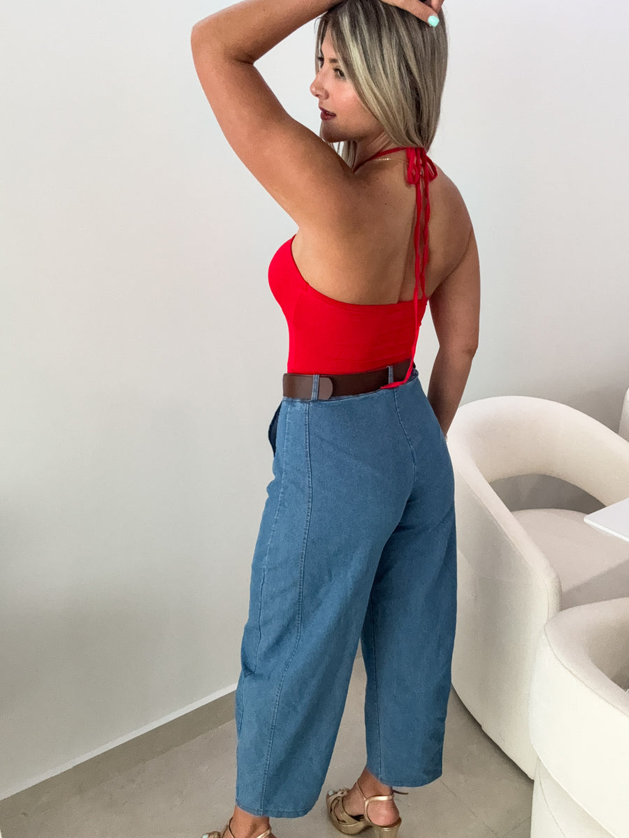 ELEGANT HALTER BODYSUIT